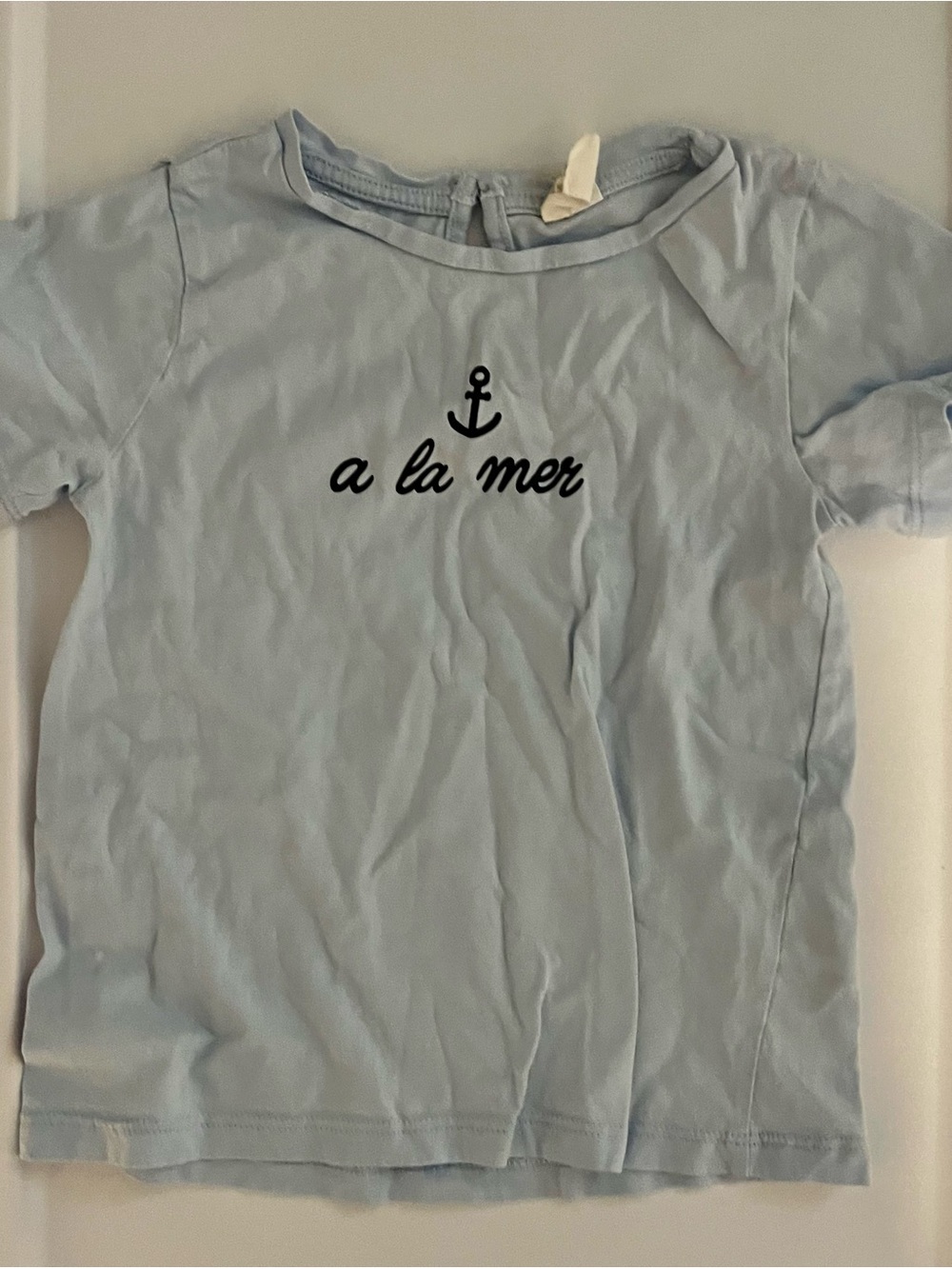 H&M Light Blue Tee with Anchor 'a la mer'